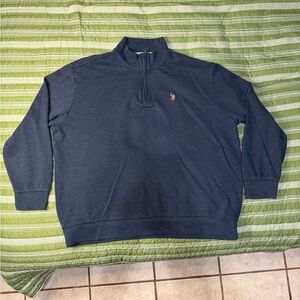 U.S. Polo Assn. Men's Dark Blue Zip Up Sweater